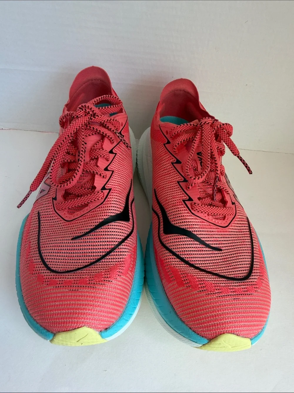 HOKA Mach X 2 Grapefruit Electric Coral Running Shoes - Women's Size 8.5